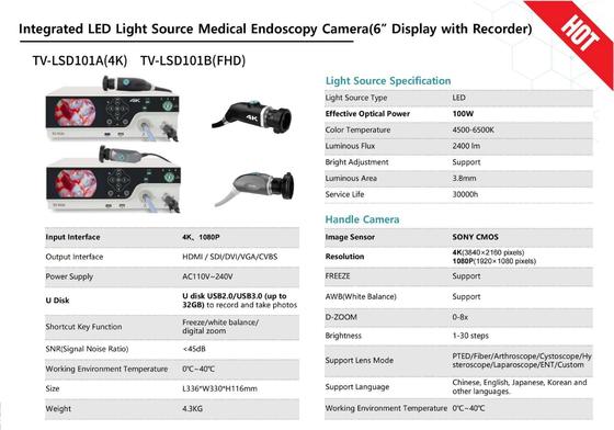 주문 Tuyou TV-LSD101A 4K Endoscope Camera System with 6 inch Screen and 1/2.8