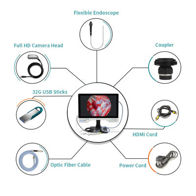 24인치 유연하고 딱딱한 FHD 엔도스코프 카메라 시스템 재생 및 2 USB 저장 기능