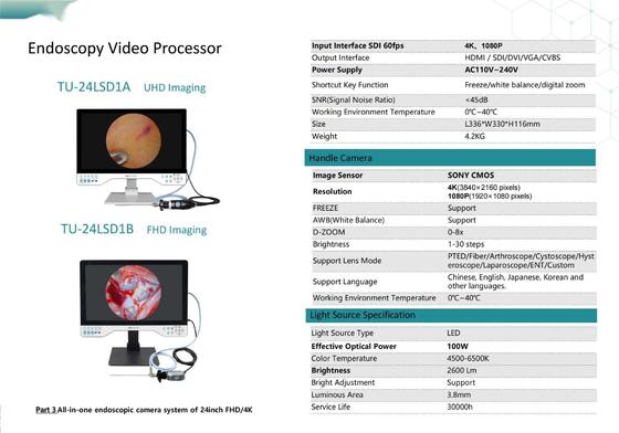 TUYOU 24LSD1A 24인치 모니터와 SONY CMOS 센서를 가진 4K 내시경 카메라